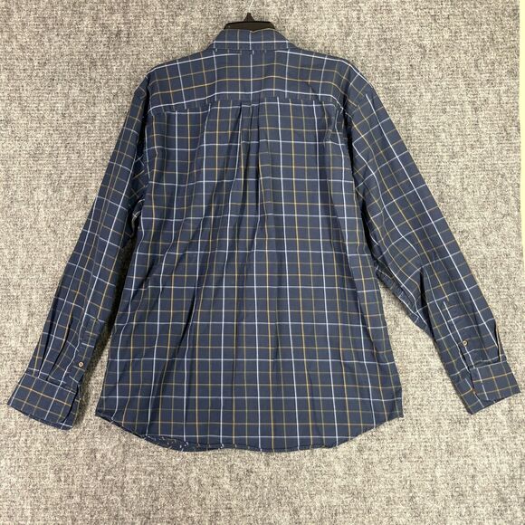 Eddie Bauer Shirt Mens Large Black Plaid Business Casual Relaxed Fit Button-Down - Picture 2 of 6